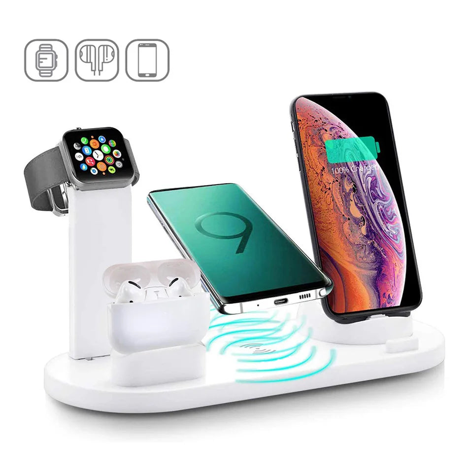 30W 7 in 1 Wireless Charger Stand Pad for Iphone 14 13 12 Pro Max Apple Watch Airpods Pro Iwatch 8 7 Fast Charging Dock Station