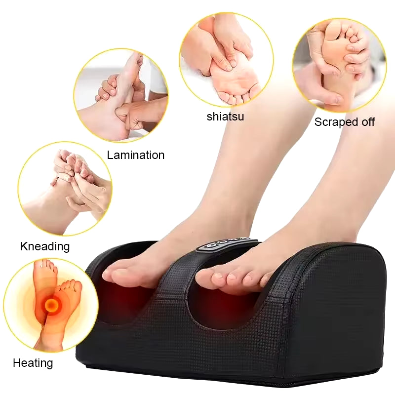 Infrared Heating Foot Massager Rolling Shiatsu Calf Health Care Therapy Deep Tissue Muscles Relieve Fatigue Vibrator Machin